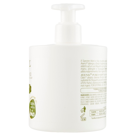 Avenil pure & soft Sapone Mani e Viso Nutriente argan & vitamina E 300 ml